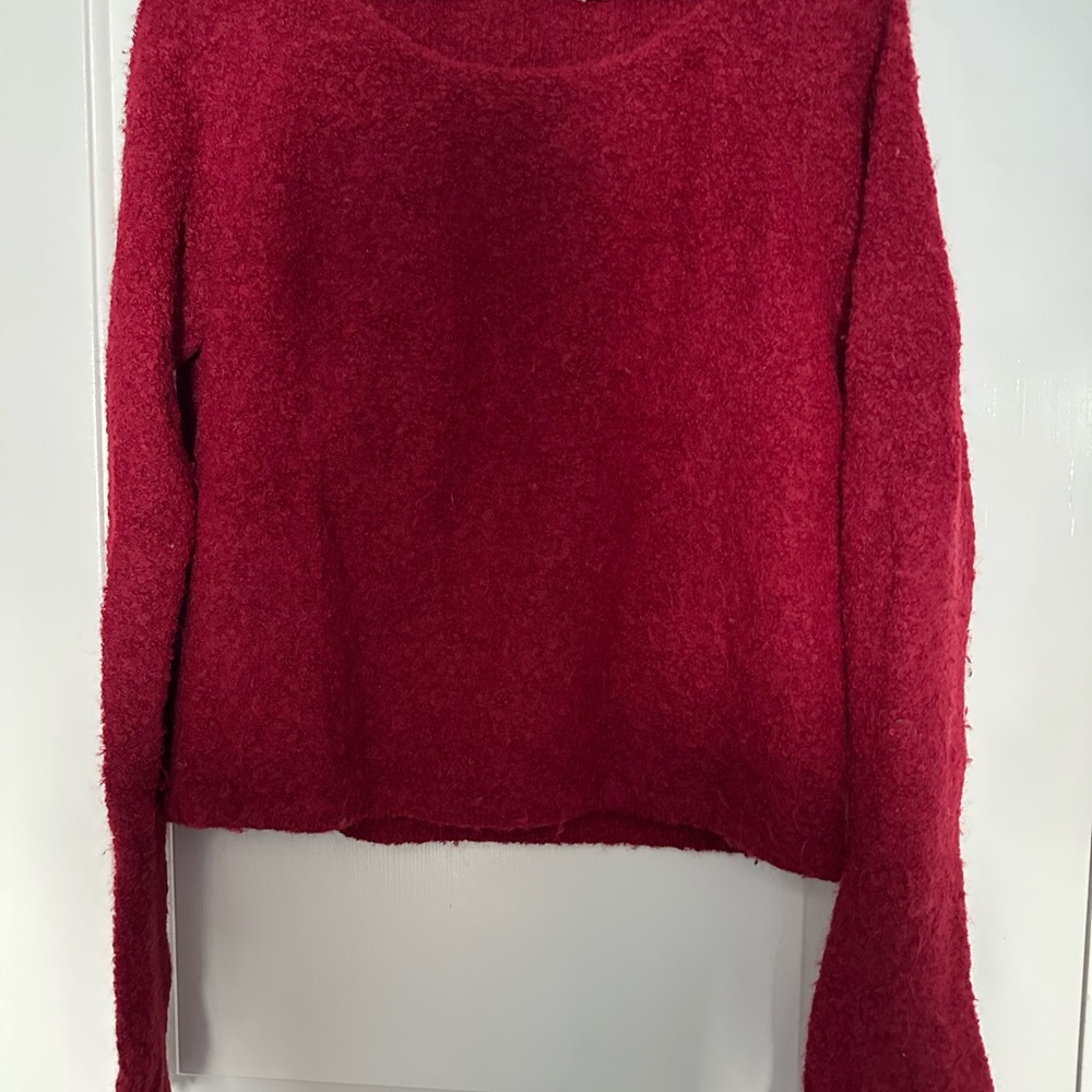 Red Alpaca Wool Super Soft Sweater